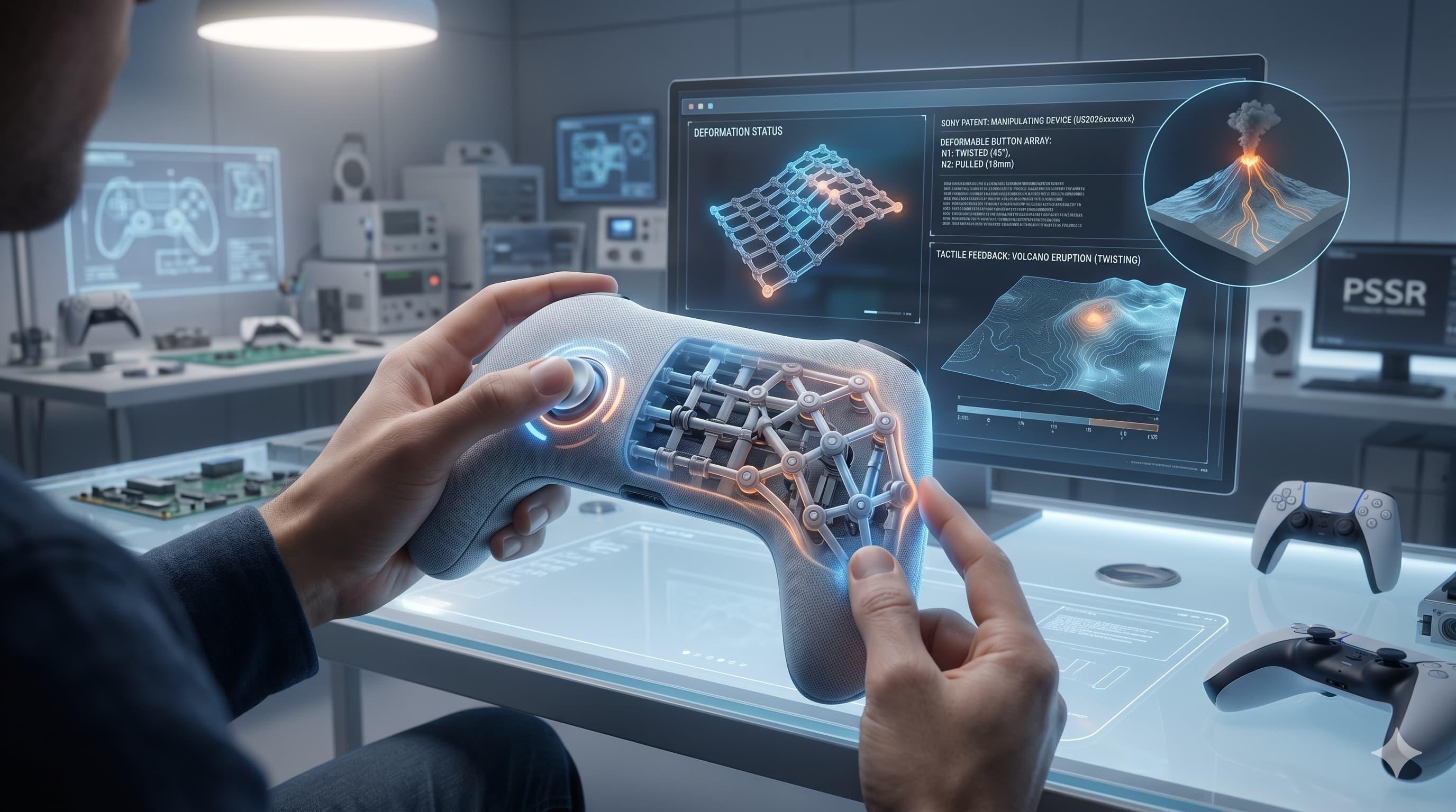 Sony patenteia controle com botões deformáveis e táteis