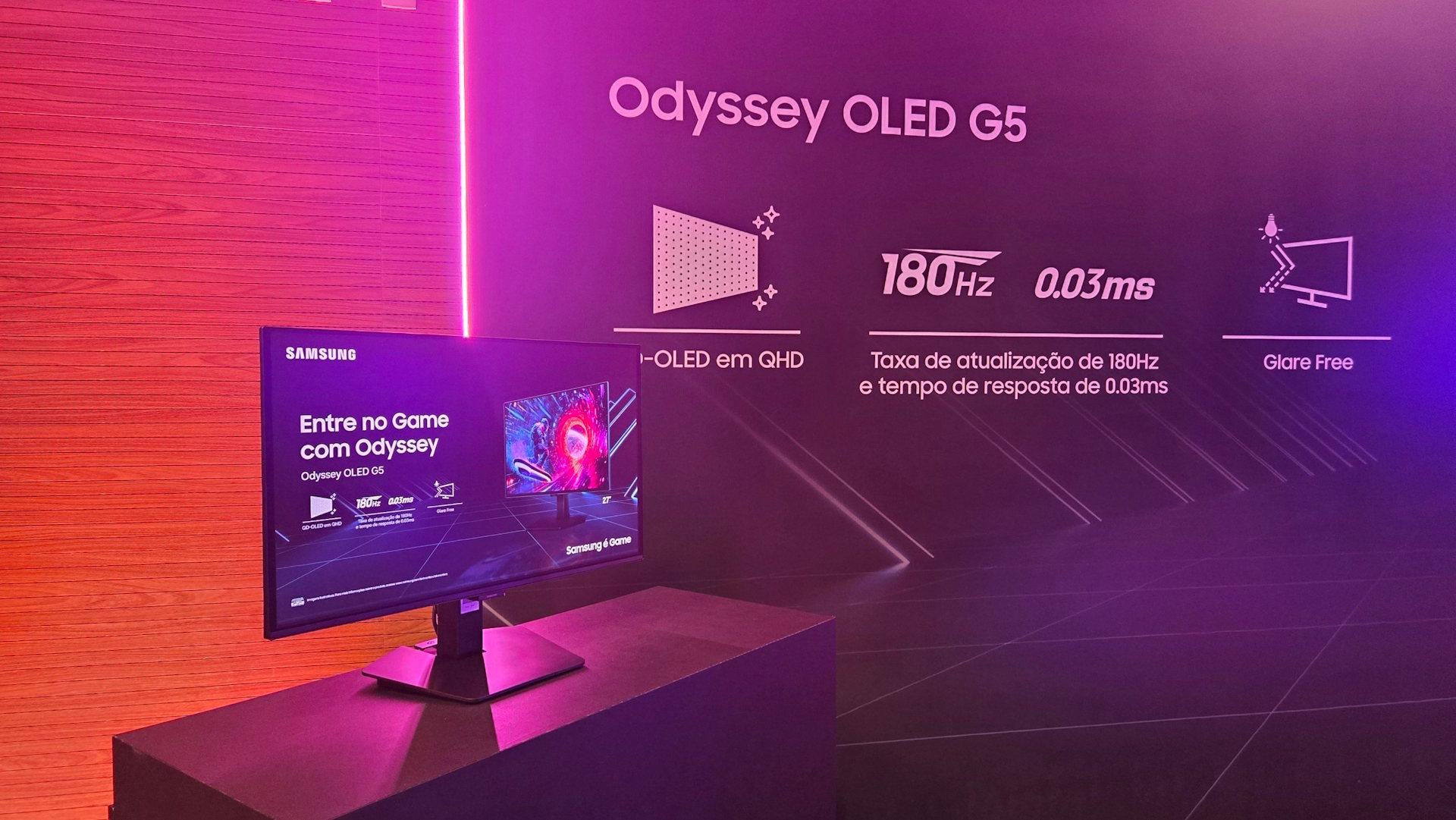 Samsung lança Odyssey OLED G5 no Brasil