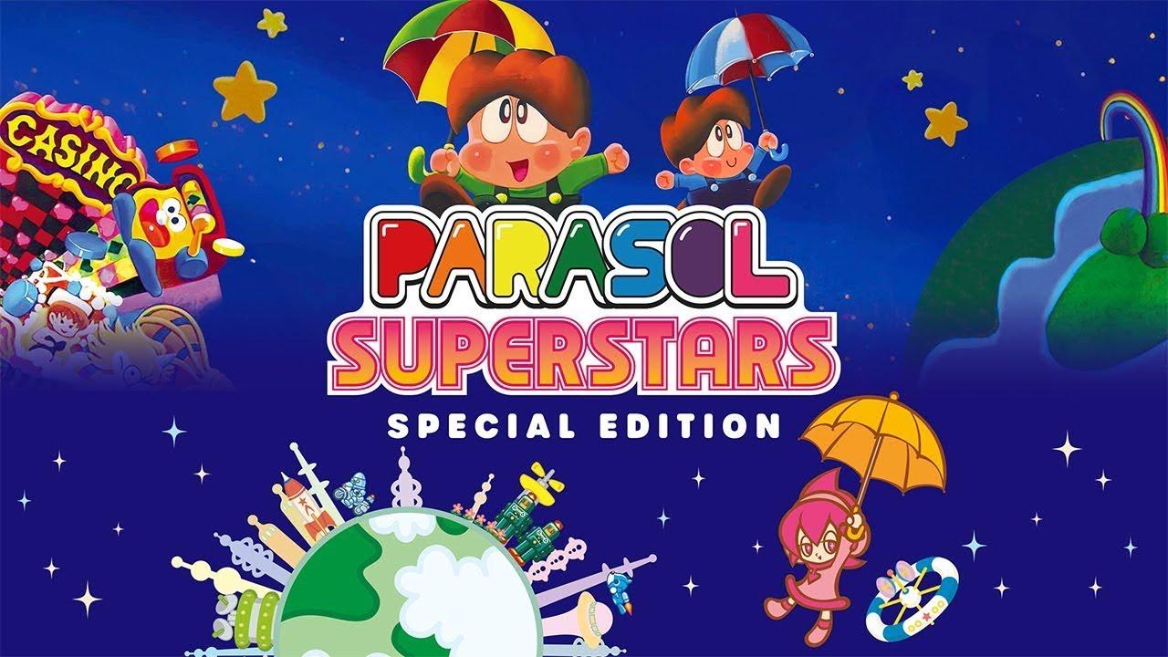Coletânea de plataforma 2D, Parasol Superstars chega neste mês