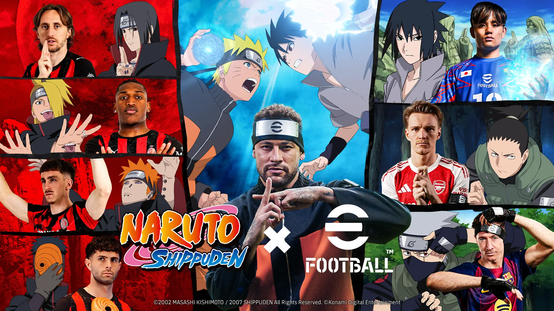 Com Neymar, eFootball anuncia colaboração com Naruto