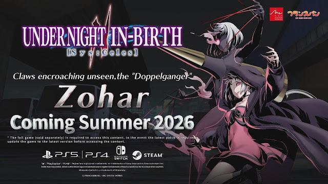 Under Night In-Birth II Sys:Celes recebe trailer de revelação da personagem Zohar