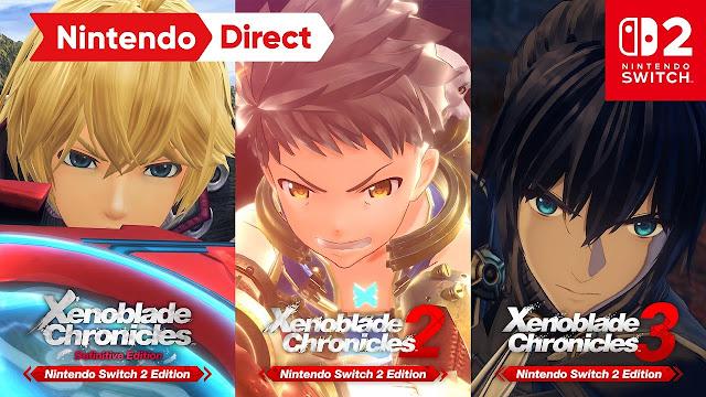 Xenoblade Chronicles: trilogia recebe edições para o Nintendo Switch 2