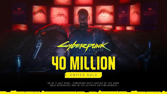Cyberpunk 2077 alcança a marca de 40 milhões de cópias vendidas
