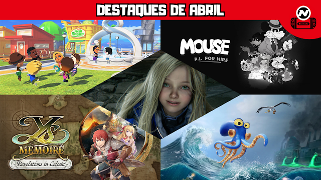 Os jogos mais aguardados do mês de abril de 2026 para Switch e Switch 2