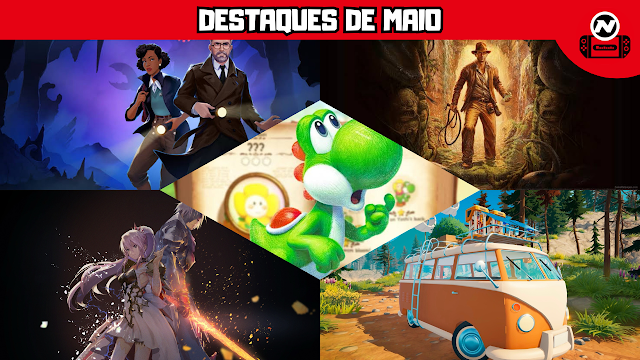 Os jogos mais aguardados do mês de maio de 2026 para Switch e Switch 2