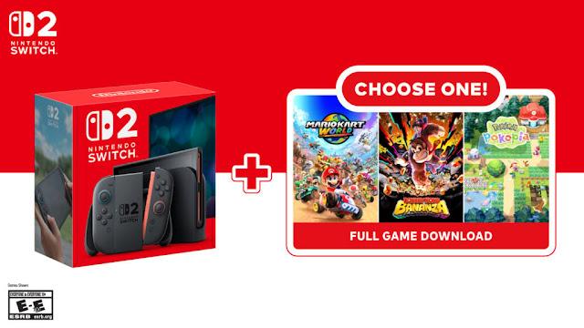Nintendo Switch 2 terá pacote onde o jogador poderá escolher o jogo incluso