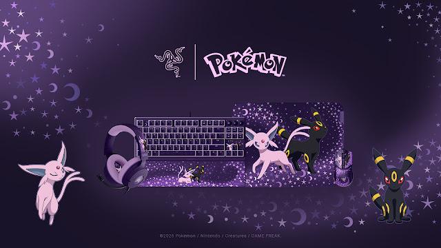 Razer lança coleção Espeon & Umbreon celebrando os 30 anos de Pokémon