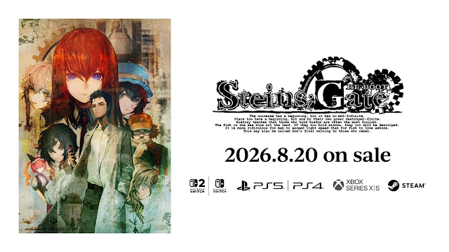 STEINS;GATE RE:BOOT será lançado em 20 de agosto para Switch e Switch 2