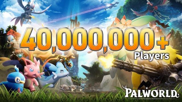 Palword ultrapassa a marca de 40 milhões de jogadores em seu acesso antecipado